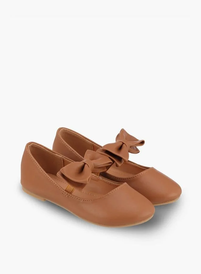 Flora Bella By Shoexpress BROWN Girls Bow Accent Mary Jane Shoes for Women | Best Price UAE