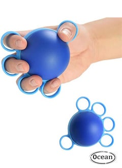 Ocean Hand Exerciser Grip Strengthener,Hand Therapy Squeeze Exercise Stress Ball,Forearm Exerciser for Arthritis Carpal Tunnel Exercise Finger Strengtheners Guitar Rock Climbing Stress Relief  - Image 1