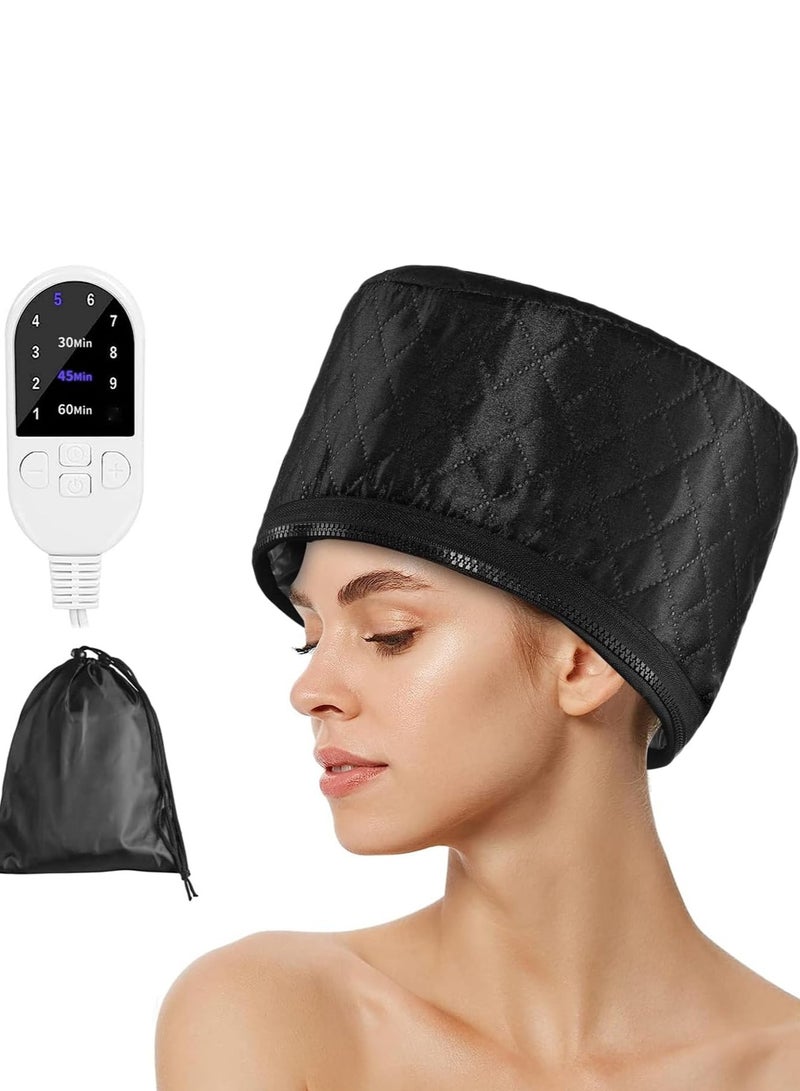 Festive Gallery Hair Steamer for Deep Conditioning, Heat Cap for Natural Hair Home use Thermal Steamer 3 Timer Settings 9 Level Heats Up Quickly with Timer Settings Electric Heat Hair Spa Hat - Image 1