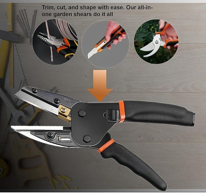 GNOLY GNOLY Electrician Scissors 3 in 1 Utility Cutter with 3 Replacement Blades for Industry and Home Use Scissors with Enhanced Safety 1Pcs - Image 5