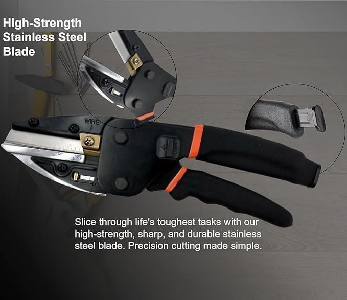 GNOLY GNOLY Electrician Scissors 3 in 1 Utility Cutter with 3 Replacement Blades for Industry and Home Use Scissors with Enhanced Safety 1Pcs - Image 3