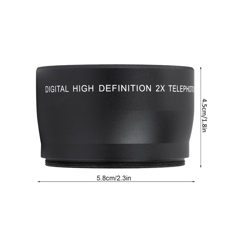 58MM 2X Magnification Universal Teleconverter Telephoto Lens for Cameras Accessory - Image 4