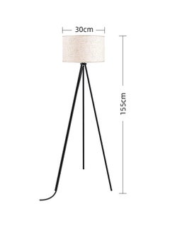 ERENYEA Tripod Floor Lamp Threshold Black Wick Modern Standing Lamp Fabric Lamp Shade For Living Room Bedroom Office, E26(Excluding light bulbs)  - Image 3