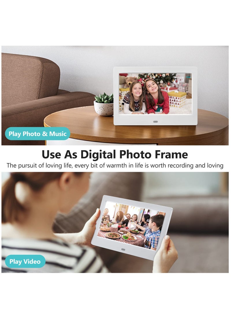 SOLARAE Digital Alarms Clock, Digital Photo Frame, Custom Alarms with Calendar, 7'' Large Hd Screen Display Day Date Clock, Alarm Clock With HD Digital Photo Frame - Image 3