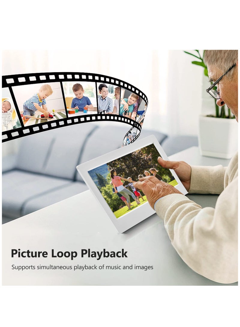 SOLARAE Digital Alarms Clock, Digital Photo Frame, Custom Alarms with Calendar, 7'' Large Hd Screen Display Day Date Clock, Alarm Clock With HD Digital Photo Frame - Image 4