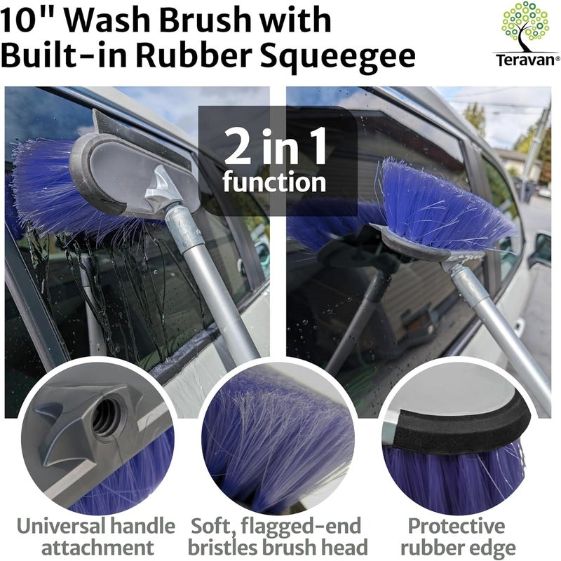 Teravan 10" 2-in-1 Water Flow Through Scrub Brush - Image 5