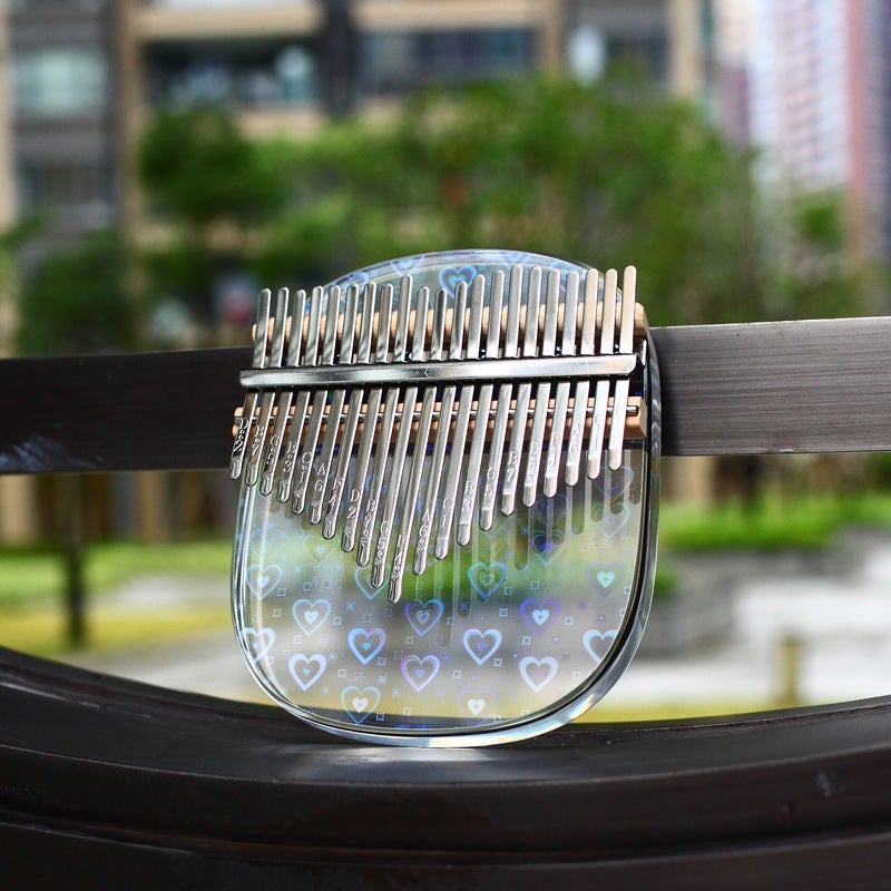 Purm Portable Kabalin Thumb Piano Kalinba 17 Tone Crystal Transparent Rabbit Bear Kalinba Piano Card Lymph - Image 1