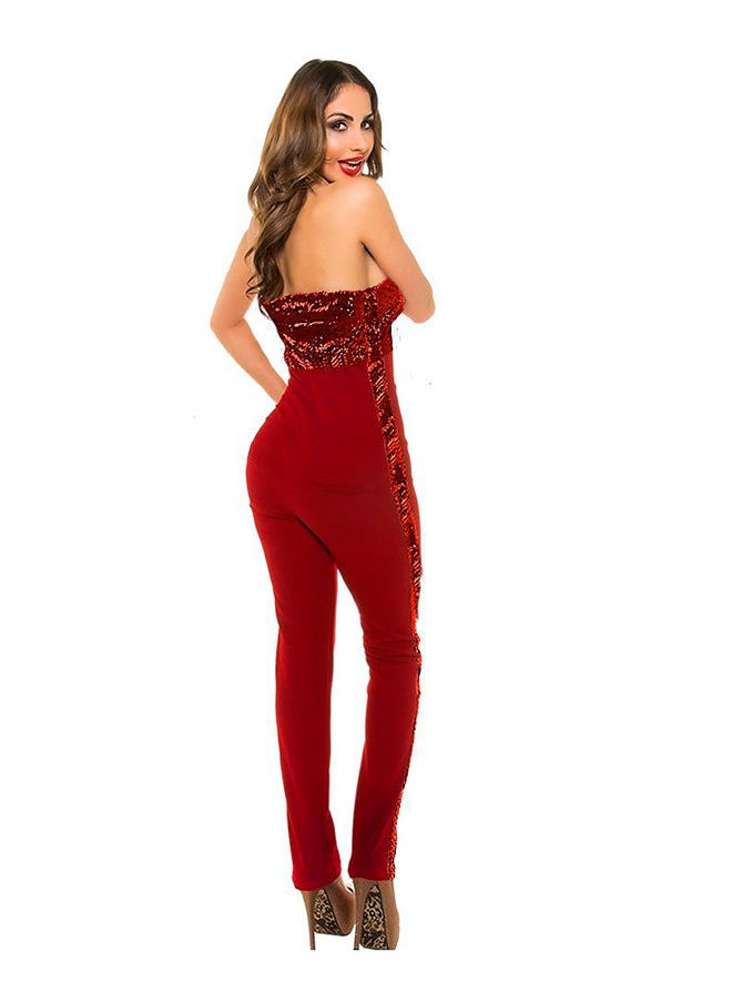 FG Women's evening jumpsuit with sequins.  - Image 2