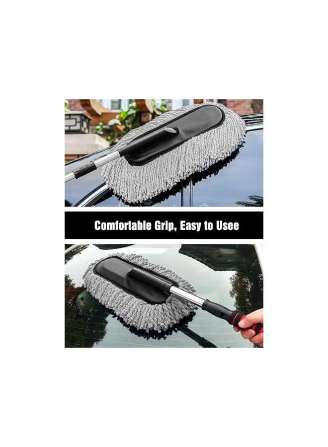 erorex Car Duster, Extendable Long Handle Microfiber Car Duster Exterior Scratch Free Car Cleaning Tool, Car Dust Brush for Truck, Pickup, SUV, RV, Motorcycle, Boats and Home Cleanin - Image 5