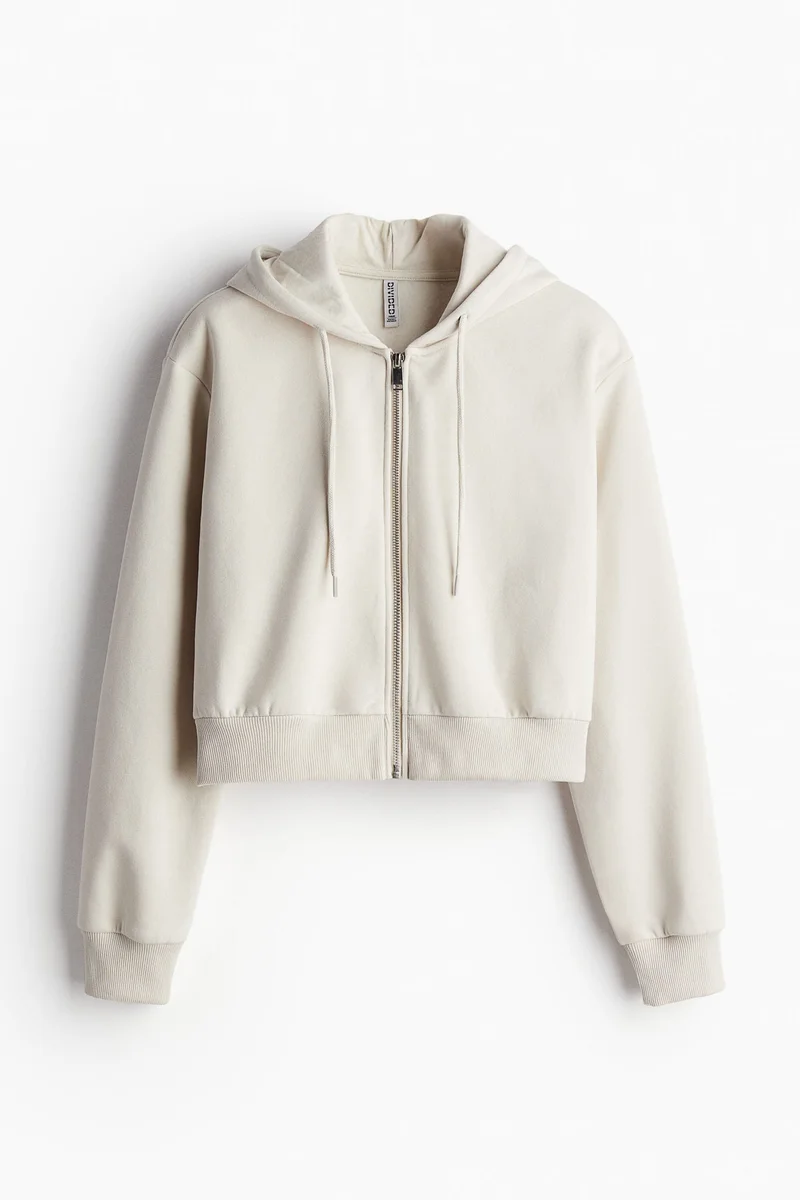 H&M Cropped zip-through hoodie