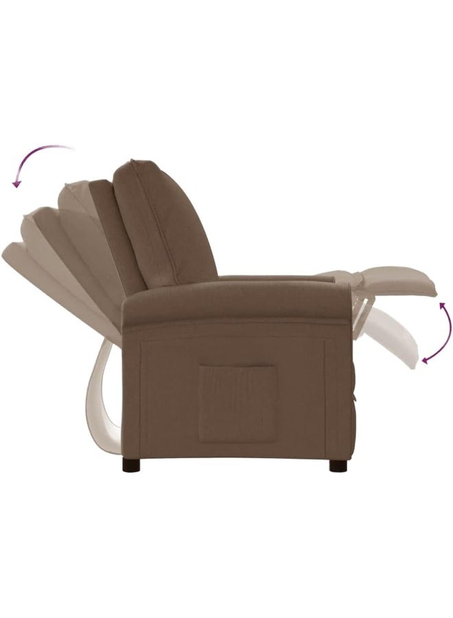 Comfynest Vidaxrecliner Chair Fabric 70X88X96Cm Brown