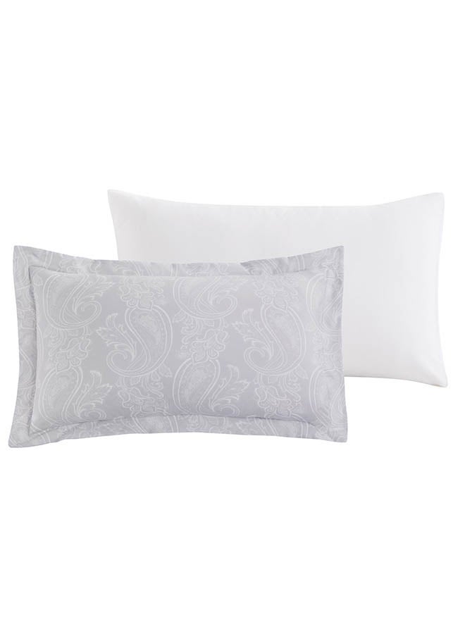 In-House Tulip | Microfiber Comforter Set 4 Pieces - Queen - 240x190 cm - Grey  - Image 4