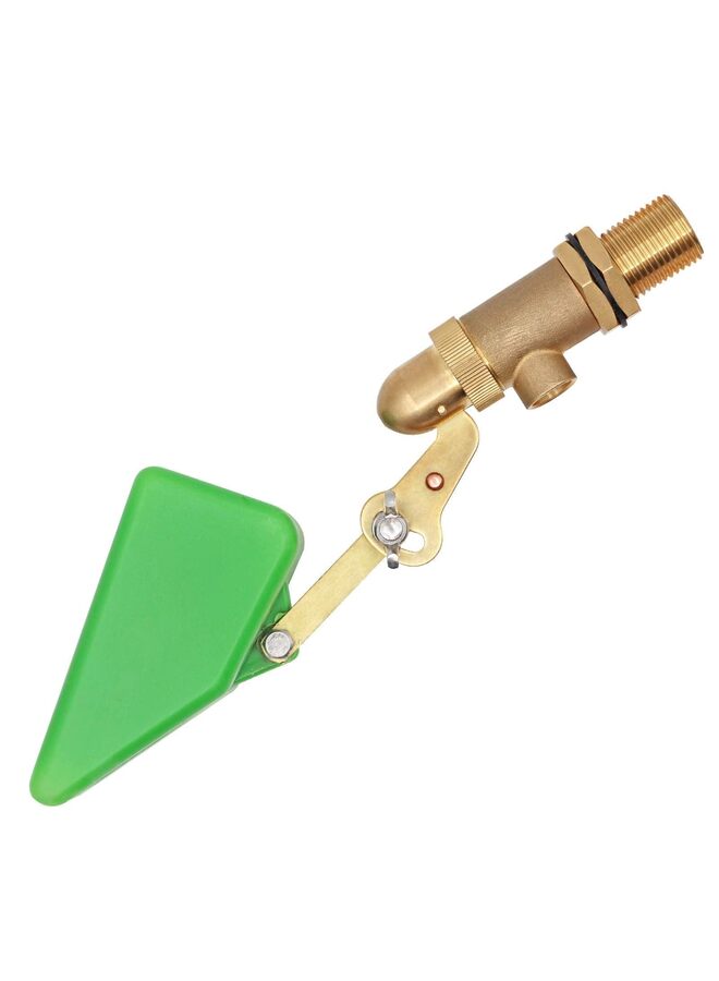 صمام نحاسي بحجم 1/2 بوصة مع عوامة بلاستيكية صمام المياه العائم مع ذراع قابل للتعديل صمام كرة تعبئة تلقائي لخزان المياه والنوافير ومشرب الماشية - Image 4