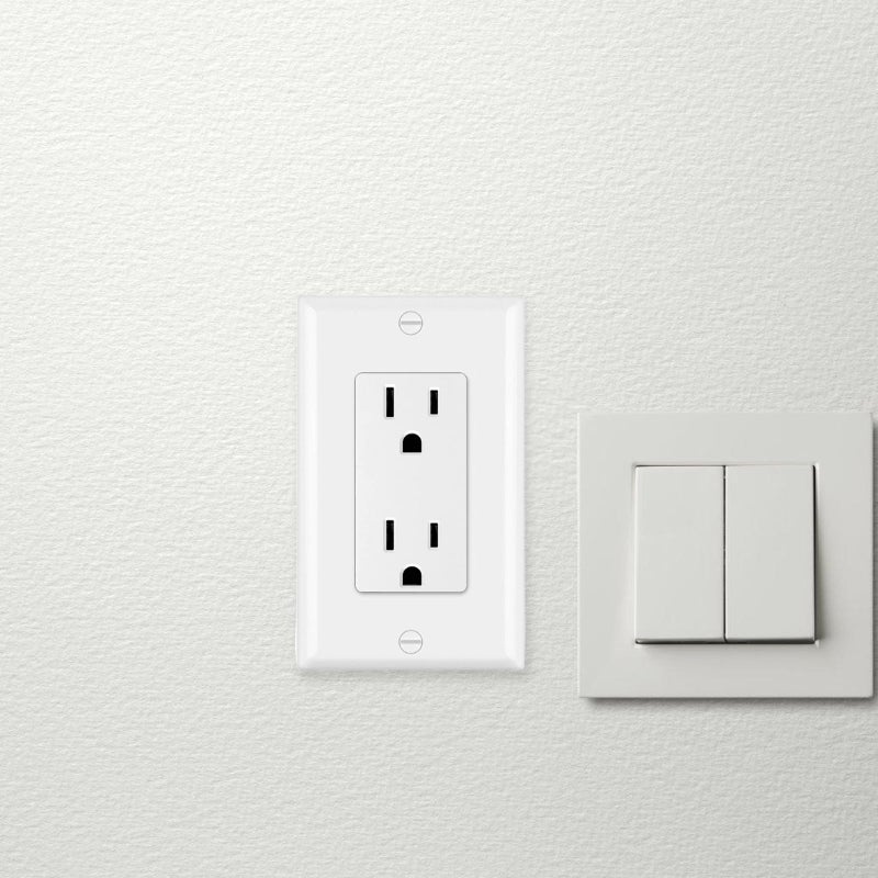 6 Pieces Decorative Wall Outlet Cover Plates PC Panel Electrical Socket Faceplate Home Protection - Image 5