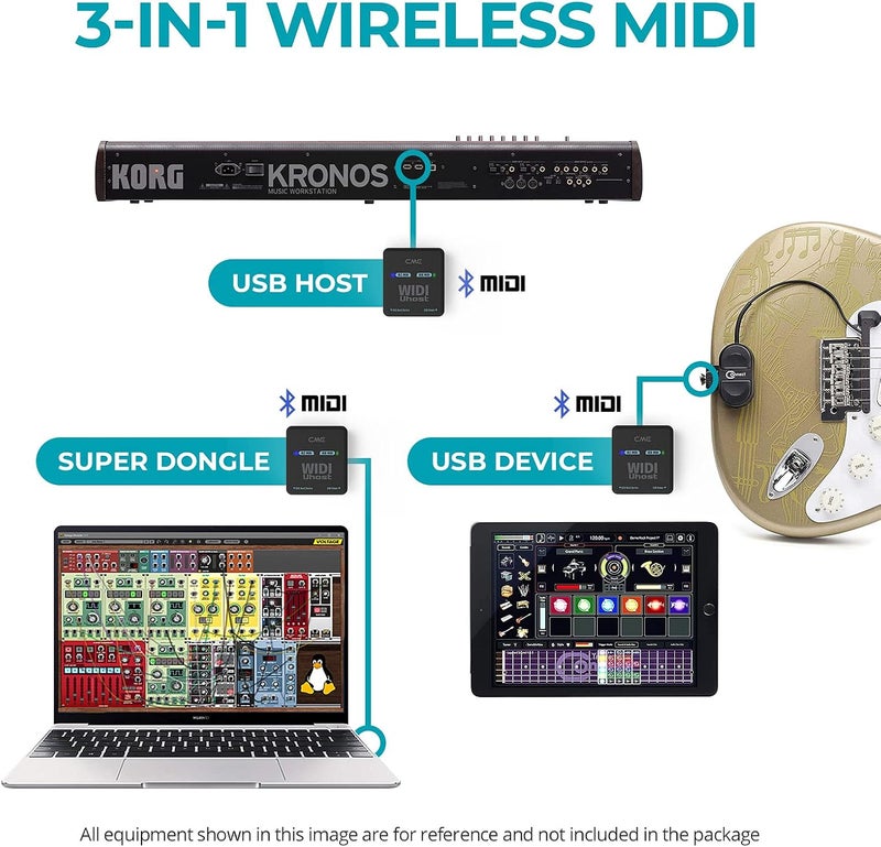 CME WIDI Uhost - Bluetooth USB MIDI Interface for Class Compliant Instruments, Controllers, and Keyboards - Image 2