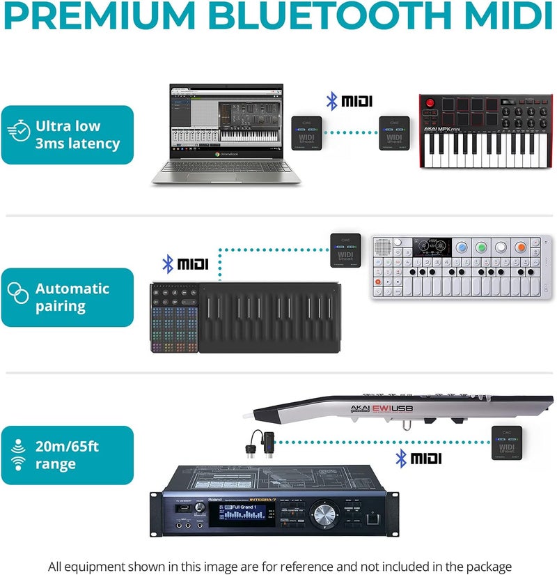 CME WIDI Uhost - Bluetooth USB MIDI Interface for Class Compliant Instruments, Controllers, and Keyboards - Image 3