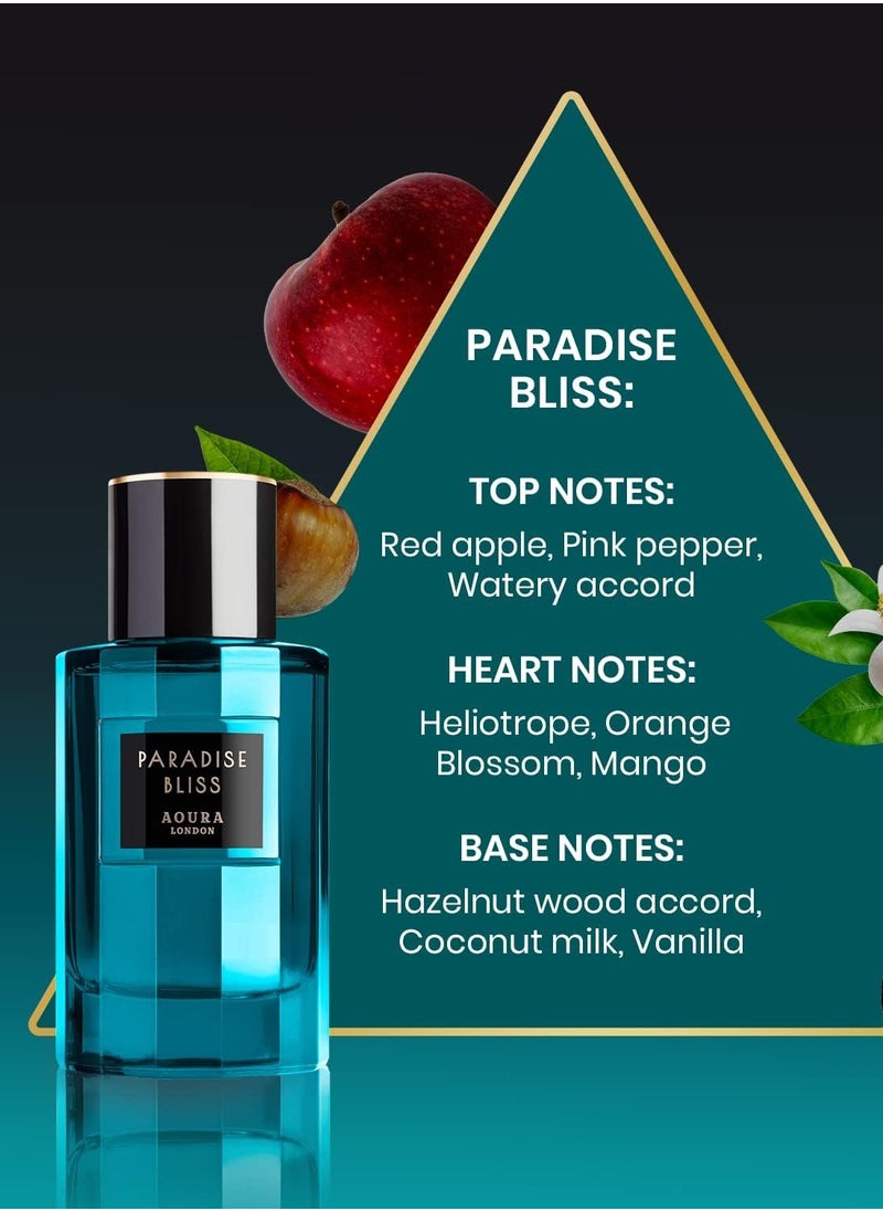 Aoura London Aoura London Eau de Parfum Bundle | 100ml x 3 | Includes Midnight Passion, Pretty Woman & Paradise Bliss | Long-Lasting Perfume Set with Floral, Sweet & Sensual Scents  - Image 4
