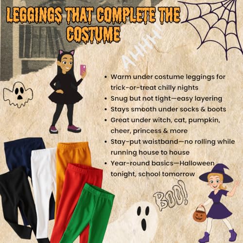 Popular Big Girl's Cotton Ankle Length Leggings - Red - 8 - Image 5
