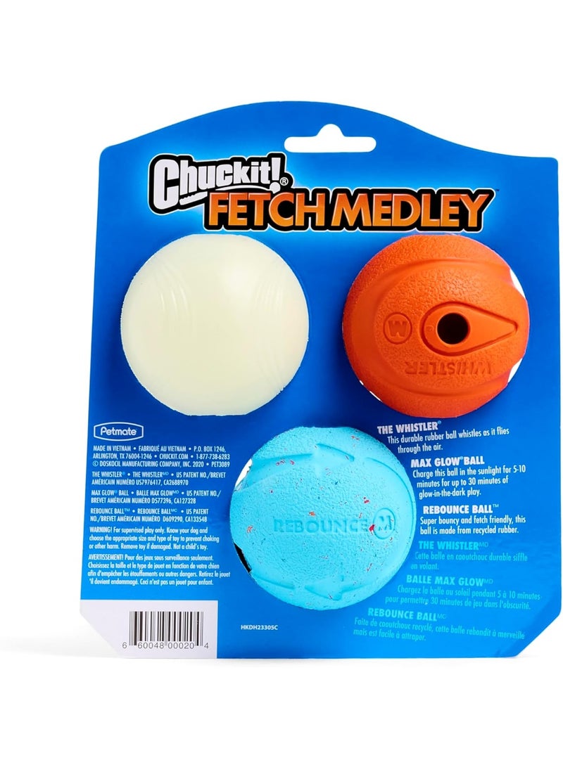 Chuckit! Chuckit Gen 1 Fetch Pack Dog Balls - Interactive Dog Toys, High-Bounce Fetch Ball, Floating Ultra and Rugged Balls, Durable - Size Medium, 2.5-inch Diameter, Set of 3 - Image 3