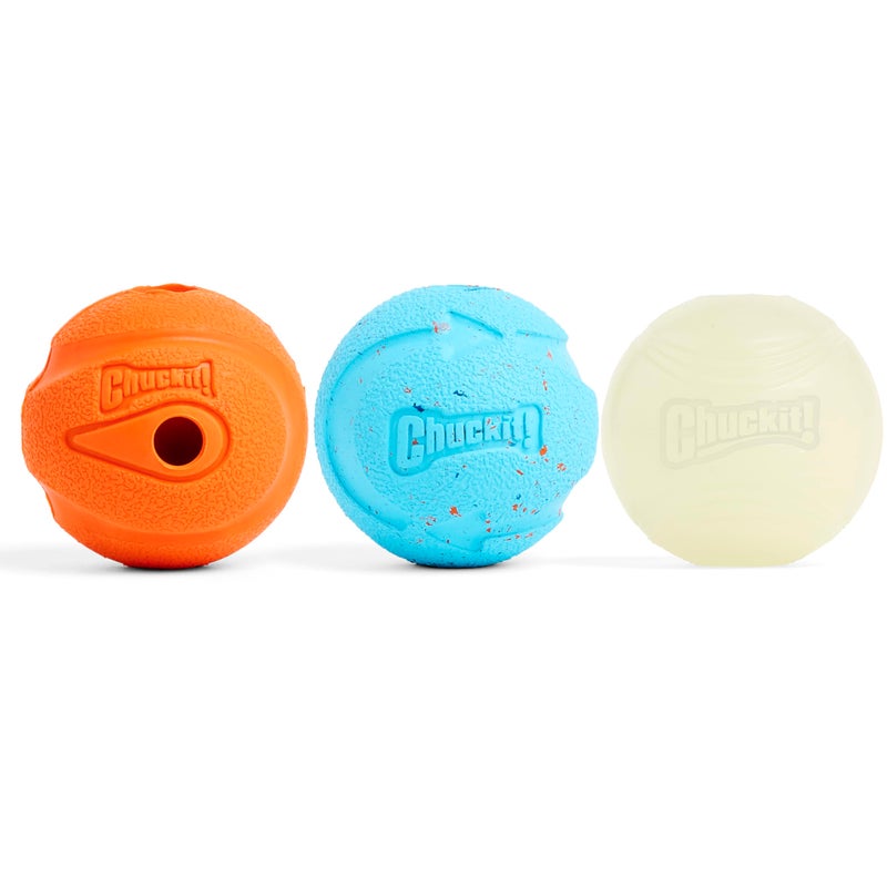 Chuckit! Chuckit Gen 1 Fetch Pack Dog Balls - Interactive Dog Toys, High-Bounce Fetch Ball, Floating Ultra and Rugged Balls, Durable - Size Medium, 2.5-inch Diameter, Set of 3 - Image 2