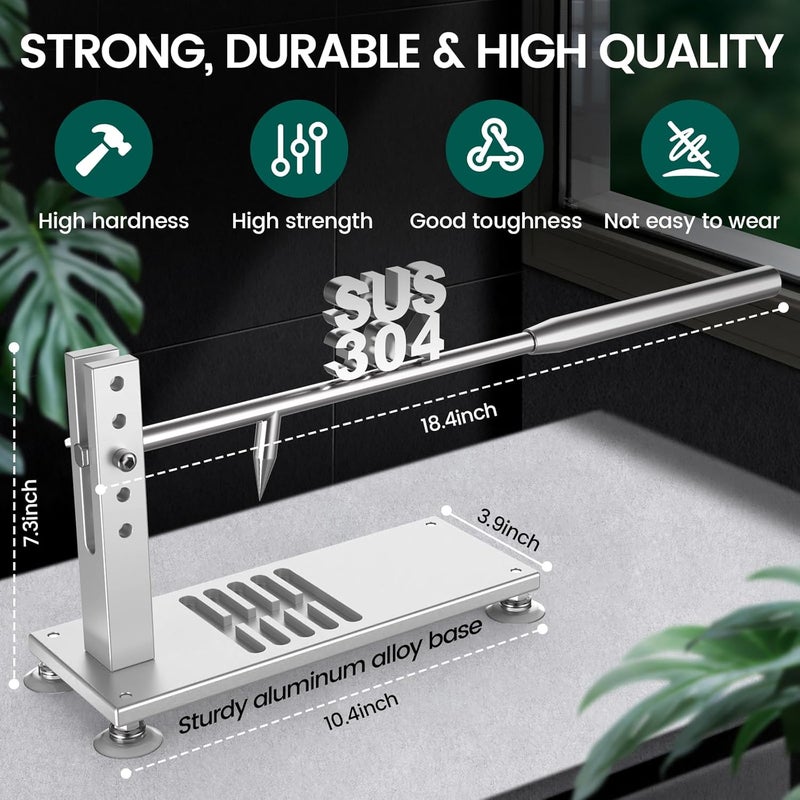 ZeroPone Oyster Clam Opener Machine Adjustable Oyster Shucker Machine Shucker Tool Set Including Knives, Glove and G-Clip, Seafood Tools for Hotel Family Buffet - Image 2