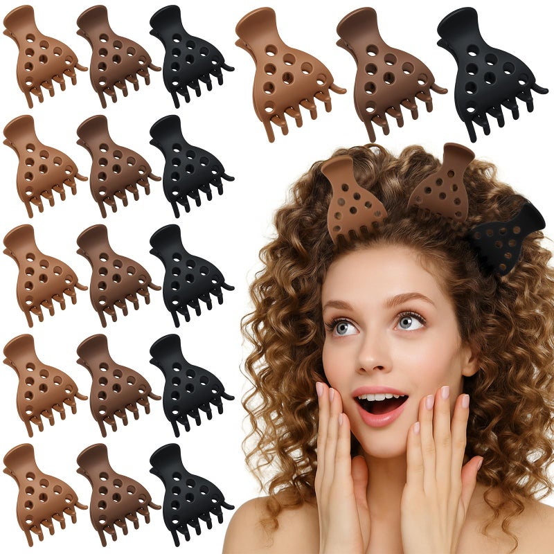 Yuxung 18 Pcs Hair Volume Clips Root Claw Clips for Curly Thick & Thin Hair, Roller Jaw Clamps for Women Supports & Creates Volume Curls, No Crease Root Lifter Styling Accessories - Image 1