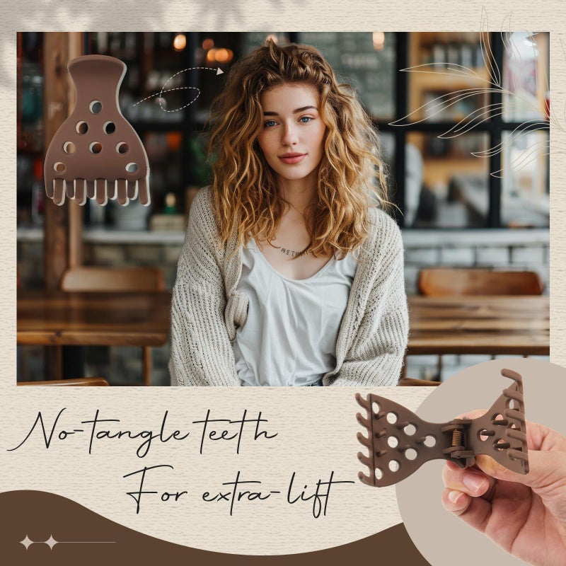 Yuxung 18 Pcs Hair Volume Clips Root Claw Clips for Curly Thick & Thin Hair, Roller Jaw Clamps for Women Supports & Creates Volume Curls, No Crease Root Lifter Styling Accessories - Image 5