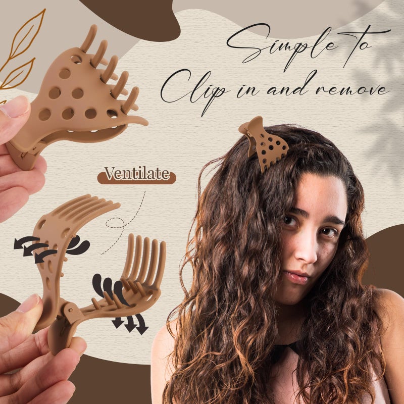Yuxung 18 Pcs Hair Volume Clips Root Claw Clips for Curly Thick & Thin Hair, Roller Jaw Clamps for Women Supports & Creates Volume Curls, No Crease Root Lifter Styling Accessories - Image 2