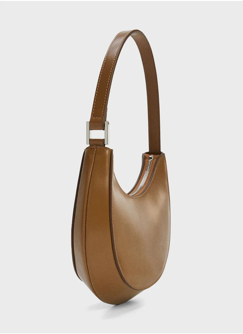 مانجو Oval Shoulder Baguette Bag