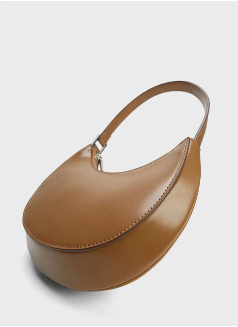 مانجو Oval Shoulder Baguette Bag
