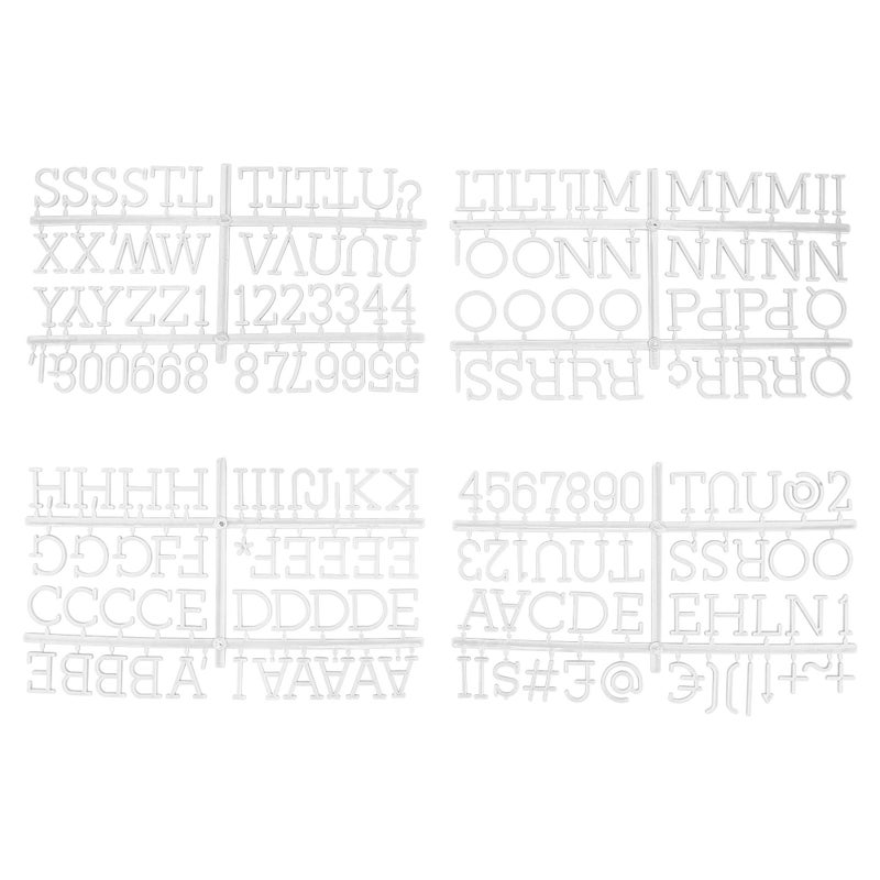 Veskaoty 1 Inch Letters for Flet Letter Board,188 Pieces Including Letters, Numbers & Symbols for Changeable Plstic Letter Board by Veskaoty (White) - Image 2