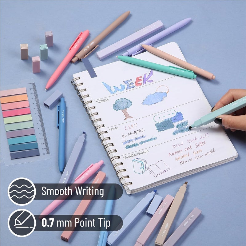 Mr. Pen Aesthetic Bible Highlighter and Pen Set, 16 Pack, 200 Sheets Transparent Sticky Tabs, No Bleed, Chisel Tip | 200 Sheets Transparent Sticky Tabs, Fine Point 0.7mm - Image 5