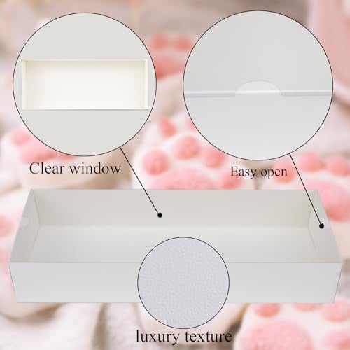 RomanticBaking 20PCS Strawberry Boxes Cookie Boxes Bakery Boxes Treat Boxes for Christmas Valentine's Wedding(12"x4.8"x2") - Image 3