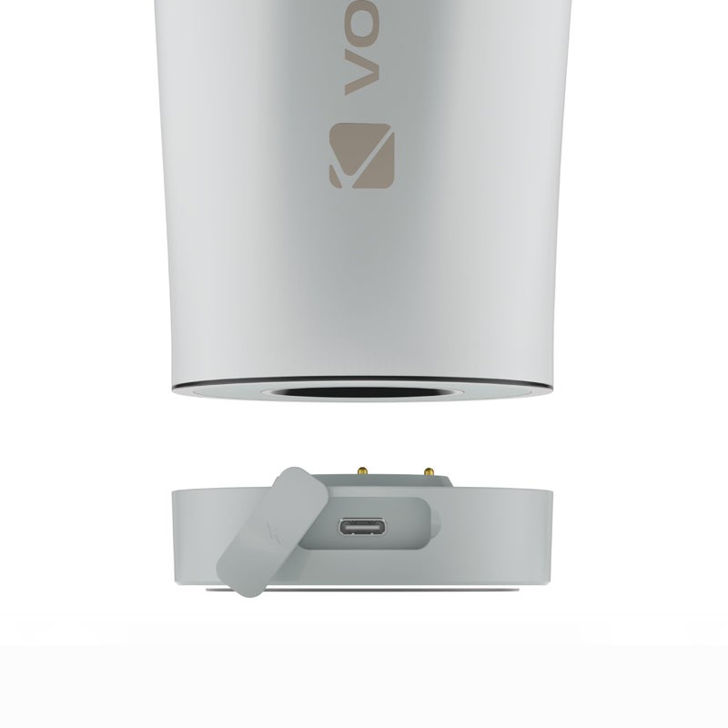 VOLTRX ChillMix Shaker Bottle Insulated Stainless Steel - USB C Rechargeable Electric Protein Shake Mixer, Shaker Cups for Protein Shakes and Meal Replacement, Ice White, 16 oz - Image 5