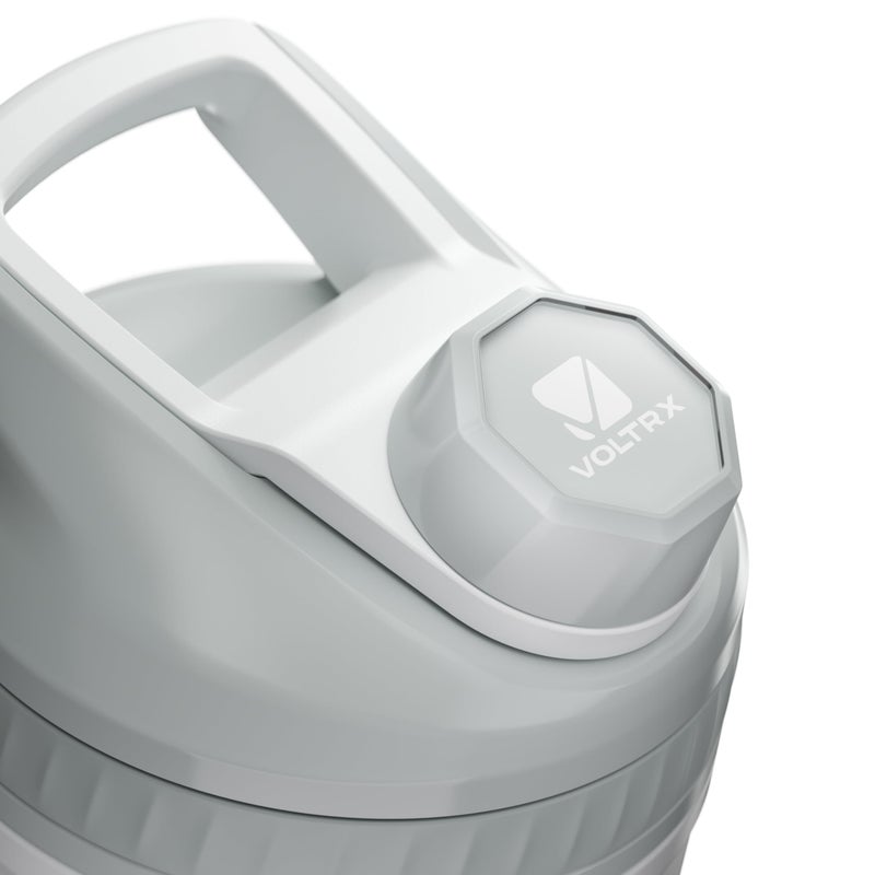 VOLTRX ChillMix Shaker Bottle Insulated Stainless Steel - USB C Rechargeable Electric Protein Shake Mixer, Shaker Cups for Protein Shakes and Meal Replacement, Ice White, 16 oz - Image 2