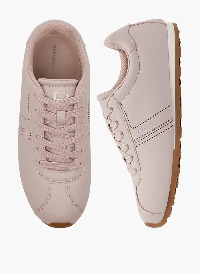 Flora Bella By Shoexpress PINK Women Lace-Up Sneakers for Women | Best Price UAE