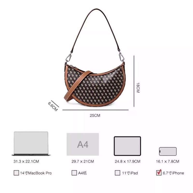 Dong Jie'S Same Style Bag Desana Women'S Bag Lucky Bag Single Shoulder Crossbody Bag Armpit Bag Crescent Bag - Image 3