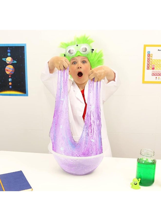 Zimpli Kids لعبة سلايم المجرة مع 10 نجوم تتلألأ في الظلام و 2 باف كراكيل مجاني، يحول الماء سحريًا إلى سلايم لزج ولامع، مجموعة تجارب علمية للأطفال، اصنع سلايم خاص بك  - Image 2