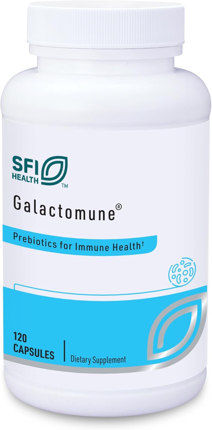 Klaire Labs Galactomune  Prebiotic Blend with BetaGlucan  Galactooligosaccharides for Immune Support Soy  GlutenFree 120 Capsules - Image 1