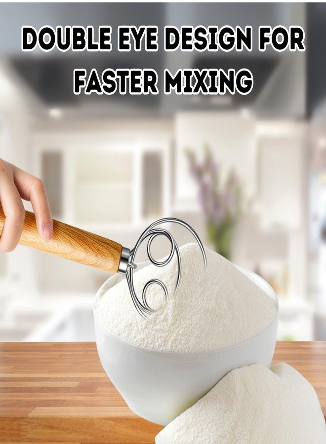 بوريكا مضرب عجين دنماركي من بوريكا - أداة خلط العجين المخمر مع مكشطة للعجين. مضرب دنماركي للخبز، خلط العجين السميك، صنع الخبز، المعجنات، البسكويت، البيتزا، العجين المخمر، والمزيد - Image 5
