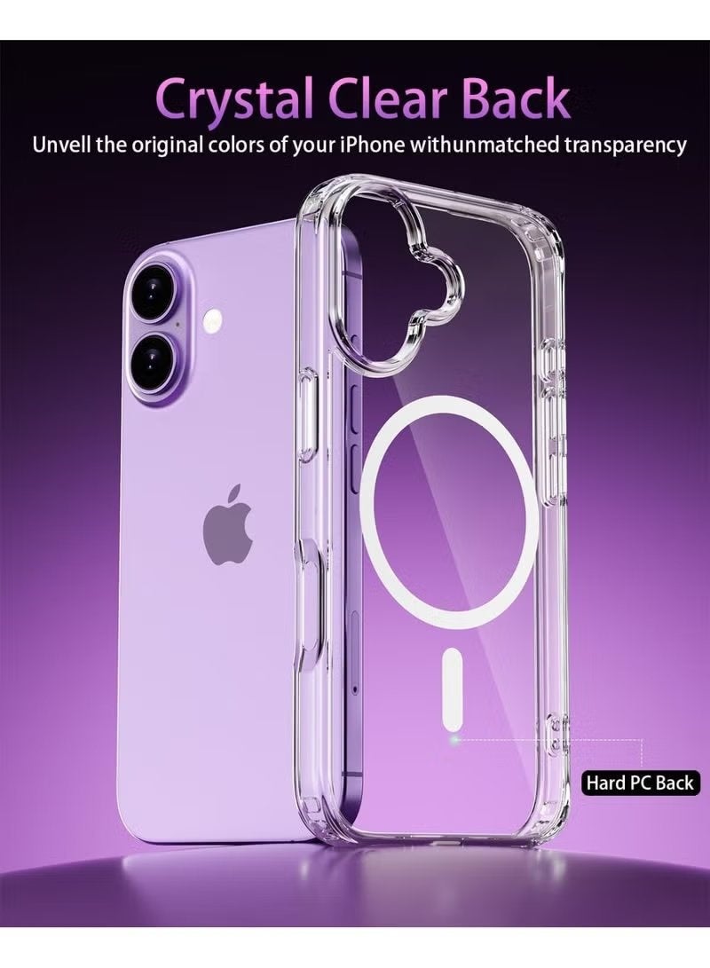 ELTRAZONE iPhone 17 6.3 Inch Clear Case with Tempered Glass Screen Protector and Camera Lens Guard Magnetic MagSafe Compatible Shockproof Anti Yellowing Full Coverage Slim Durable Protective Cover - Image 3