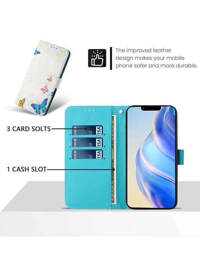 S-TOP Case For iPhone 16 Pro Max Art Colored Drawing Pattern Leather Phone Case - Image 4