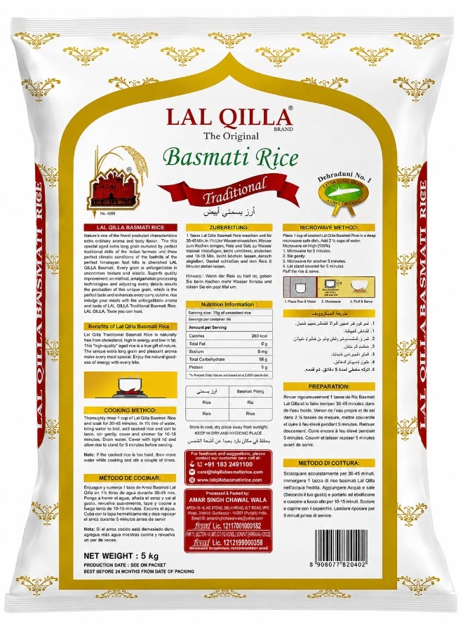 Lal Qilla Traditional Basmati Rice 5 Kg - Image 2