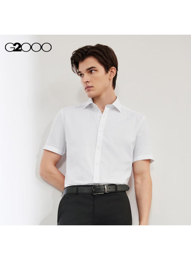 G2000 Men's Cotton Blend Oxford Short Sleeve Shirt 41131972g2 White 5e - Image 3