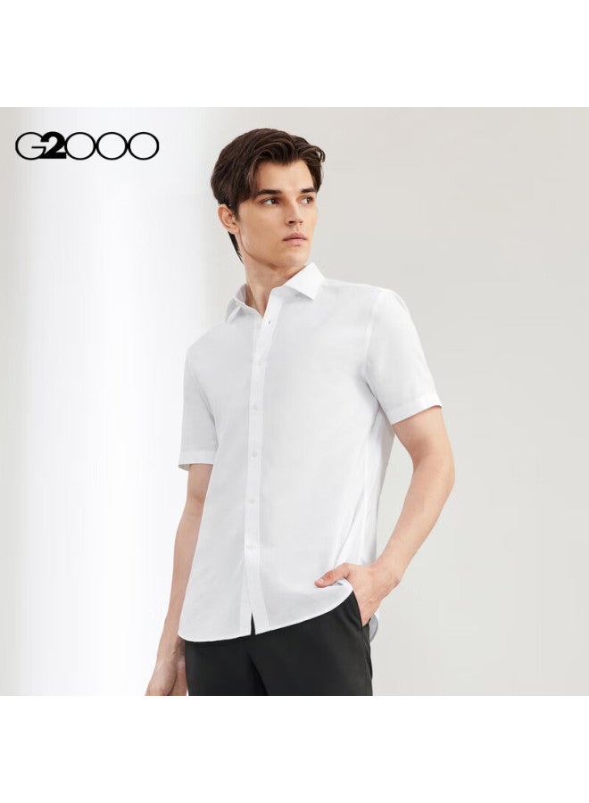 G2000 Men's Cotton Blend Oxford Short Sleeve Shirt 41131972g2 White 5e - Image 2
