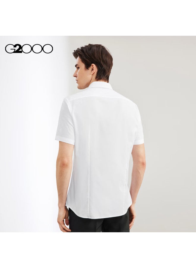 G2000 Men's Cotton Blend Oxford Short Sleeve Shirt 41131972g2 White 5e - Image 1