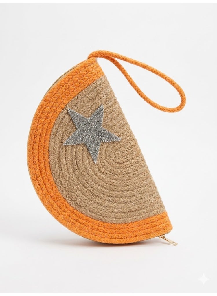 Beach Star Straw Clutch Bag - Image 1