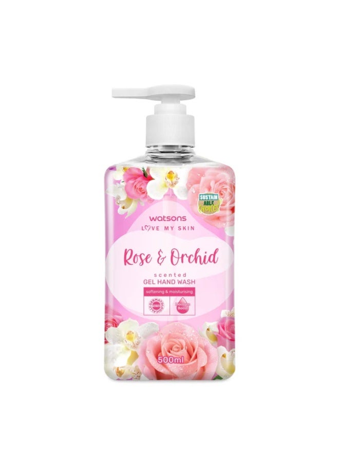 Watsons Rose & Orchid Scented Gel Hand Wash 500ml - Image 1