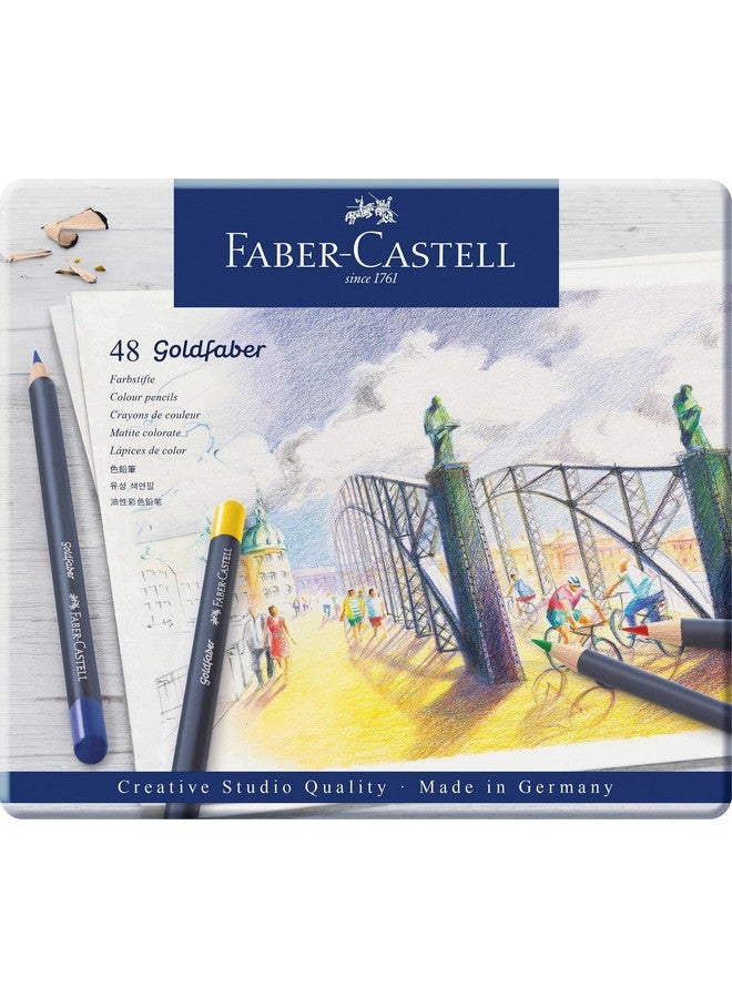 FABER-CASTELL Faber-Castell Creative Studio Goldfaber Color Pencils - Tin of 48, 48 Colors  - Image 2