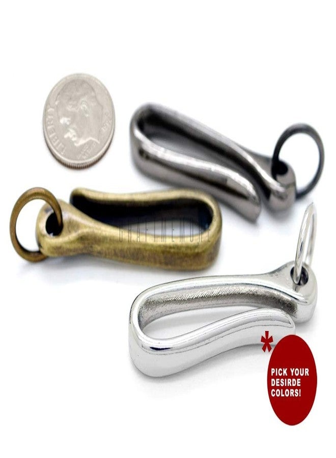 CRAFTMEMORE Japanese Fish Hook Keychain Wallet Holder Belt Clip Leathercraft Accessories 2" Long Pack of 2 (Antique Brass), Antique Brass, 2" - Image 3